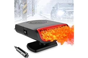 Fun Gift 12V Car Heater, Defroster for Car Windshield,150W Rapid Windshield Defroster & Cooler - Compact Design for Easy Cigarette Lighter Connection in Small Cars