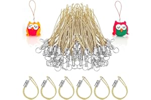 OQKAHIV 50 Pièces or Téléphone Chaîne, Sangle Cordon Téléphone Portable Simple, Boucles Charme Téléphone Portable avec Mousqueton, Sangle Téléphone Portable Cordon pour Pendentifs Porte-clés