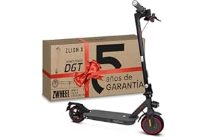 ZWHEEL Patinete Eléctrico Adultos Homologado DGT - 600W-800W MAX, 20-40km Autonomía con Regeneración al Frenar -Suspensión Hidráulica Mejorada, IP54, Ruedas 8,5" & 10" - Pantalla y App