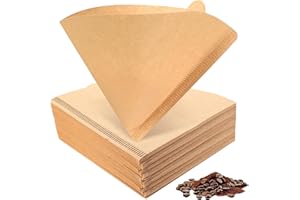 YILUXMYYXGS 200 PzFiltri Caffe Americano Misura 2, Carta da Filtri per Caffè a Cono, Caffè Filtro in Carta, Filtri Macchina Caffès Americano per Macchine da Caffettiera Tazza(marrone, 2-4 Tazze)