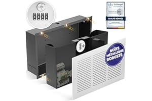 Elder Welder fort mural invisible avec ventilation grilles | serrure combinée cachée | coffre-fort rétractable | cachette secrète