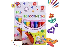 COLEESON 12 Stück Magische Stifte, Magic Popcorn Stifte Pens, Puffy Pens für Scrapbooking, Adventskalender füllung Mädchen Kinder, Nikolaus Geschenke, Kleinigkeiten für Adventskalender (A)