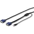 StarTech.com RKCONSUV15 15 ft (4.6 m) USB KVM Cable for StarTech.com Rackmount Consoles, VGA and USB KVM Console Cable