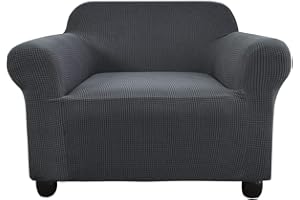 ‎ARGSTAR Argstar Sesselbezug, Jacquard Elastische Stretch Spandex Sofa Abdeckung, 1-Sitzer, Grau, 76-109 cm, waschbar