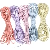 Exceart Elastic Cord for DIY Bracelets and Jewellery Making Crafts | Rubber Rubber, Color Sorted, 5 x Elastic Wires, DIY Craf