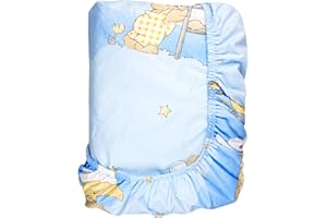 Baby Comfort Drap-Housse 100% Coton pour Berceau de 120 x 60 cm - Motif 4