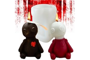 JDH SILICONE 3D Stampi per Candele in Silicone Stampo per candele a Stampo per Candele di Halloween Stampi Candele fai da te Decorative(bambola di pezza)
