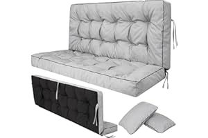 SALES CORE Sitzkissen Bankkissen Bankauflage für Gartenbank 120cm x 105cm x 8cm Schaukelkissen Palettenkissen Outdoor Wasserdicht Bodenkissen für Hollywoodschaukel Outdoor und Indoor Sitzauflagen Gartenmöbel
