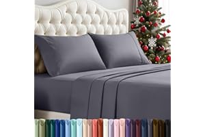 Utopia Bedding 4-częściowy zestaw pościeli z mikrofibry (pełny, szary)