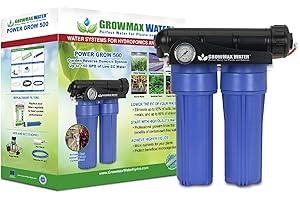 GROWMAX WATER Power Grow 500. 5-stufiges Umkehrosmosesystem für den Einsatz in Hydroponik und Gartenbau. Produziert bis zu 500 l/d - Keine Wartezeiten, produziert bis zu 20 l/h!