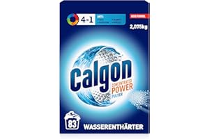Calgon Power Powder 4 en 1 – Ablandador de agua antical, suciedad y corrosión en la lavadora, previene olores desagradables, 1 x 2,075 kg