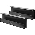 VIVO Under Desk 42 cm Cable Management Trays, Power Strip Holders, Cord Organizers, Wire Tamers for Office and Home, Black, 2 Pack, DESK-AC06-2C