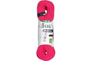 Beal Zenith 9.5mm 60m Solid Pink Corda Singola per Arrampicata falesia Alpinismo Vie alpinistiche Diametro 9.5mm Lunghezza 60 Metri Colore Solid Pink 60