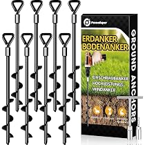 erdanker für zelte Bodenanker Trampolin Bodenanker Zum Eindrehen 8er Set Heavy Duty Zelt Anker Schaukelgestell, Vordach, Zeltanker, Zeltschrauben Camping, Widerstehen Starkem Wind Sport & Freizeit Pedals:3 Pedal Set (Pre-Order) Accessori Scrambler 400 X Schnitzmühle: Adventure Camp im