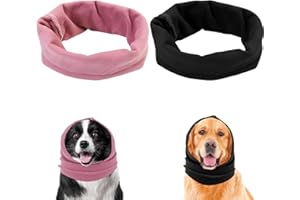 Onsolo Dog Snood Dog Ear Muffs for Fireworks 2Pcs Dog Ear Defenders Happy Hoodie for Pet Reducing Noise Dogs Hats Comfortable Ear Muffs for Pets Outdoor Indoor Walking Warmer Grooming Hood Ear Covers