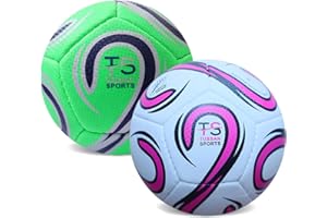 Tussan Sports Pack of 2 Toddler Footballs Size 2 Kids Lighter-weight Soccer Mini Ball for Age 2 3 4 5 6 Years Old Boys/Girls Toys Garden Game, Indoor/Outdoor ball