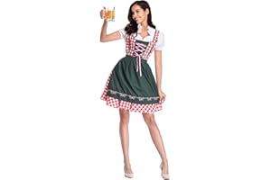 thematys® Damska sukienka Dirndl na Oktoberfest do stroju ludowego, moda ludowa, zestaw kostiumowy dla kobiet – idealny na karnawał, 4 różne rozmiary (rozmiar L, 165-170 cm)