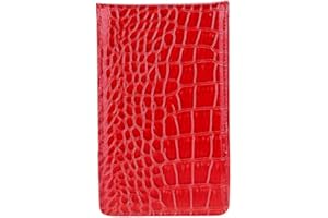 YOSOO HEALTH GEAR Counter Card, Score Counter Keeper Custodia Porta Carte da in Pelle PU con 2 Fogli di punteggio e 1 Matita in Legno per Uomo Donna Nero(Rosso)