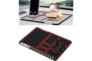 USYSGT Sujeta Alfombrillas Coche, Antideslizante Multifuncional para Coche Soporte, Alfombrilla Antideslizante Coche, Sujeta Movil Coche 4 en 1, Alfombrilla Multifuncional Giratoria 360° Para el Salpi