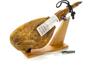 Prosciutto Spagnolo Serrano Riserva Duroc + Porta Prosciutto + Coltello 6.5-7 Kg - Jamon Serrano Crudo Jamonprive