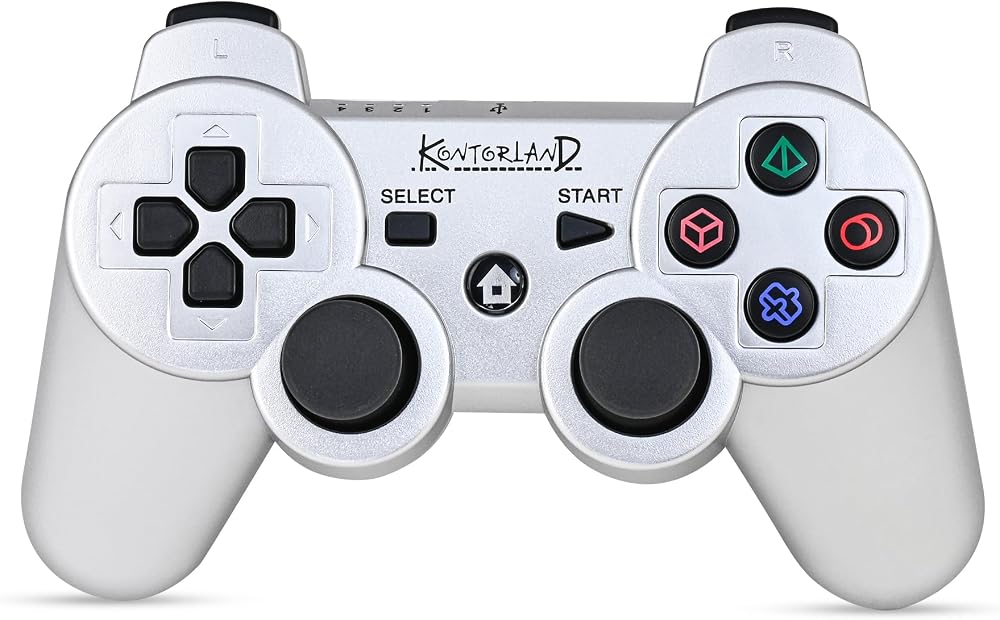 Kontorland P3G - PS3/PC Uyumlu Titreşimli Kablosuz Oyun Kolu GamePad (Gümüş)