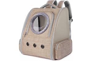 KIEPOAR Sac de Transport pour Chat Petit Chien 10kg, Grand Sac à Dos pour Animal 3 Entrées Portable Pliable Spacieux et Respirant, Panier avec Matelas en Peluche pour Voyage en Train Voiture Avion