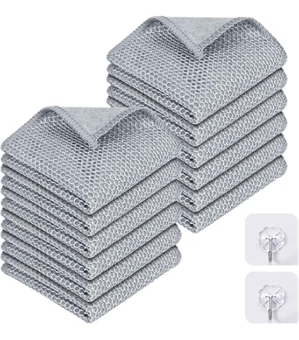 Lot De 10 Chiffons De Nettoyage En Fil De Fer Inoxydable - Réutilisables, Double Couche - Pour Casseroles, Fonte, Surfaces Délicates