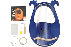 KANGTEN Leierharfe 16 Saiten Mahagoni Korpus Lyre Harfe mit Stimmschlüssel Pick Musikinstrument für Erwachsene Kinder Anfänger
