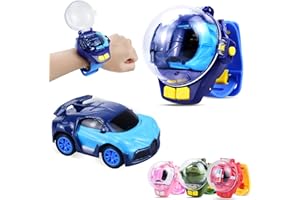 BDAO GIFT 2023 New Mini Remote Control Car Watch toys USB Charging Cartoon RC Small Car,Interactive Game Toys,Gift for Boys and Girls Birthday (Blue)