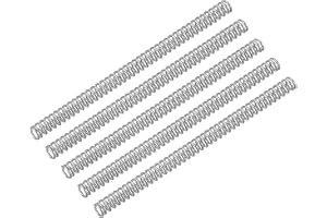 QUARKZMAN 5 sztuk sprężyn naciskowych, 0,5 x 3 x 50 mm, sprężyny naciskowe, sprężyny naciągowe, sprężyna spiralna, sprężyna spiralna, sprężyna stalowa 304, kolor srebrny