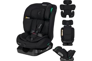 LIONELO Aart i-Size Bilbarnstol 40–150 cm (0–36 kg), Framåt- & Bakåtvänd | R129, Monteras med 3-punktsbä , 5-punktssele, Memory Foam Huvudstöd, Sidokrockskydd, 14-stegs Justerbart Huvudstöd