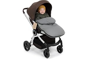 TOTSY BABY Sacco passeggino invernale nanna 90x45 cm - coprigambe universale neonato termico per cybex yoyo e altri passeggini perfetto per ragazzi e ragazze Grigio