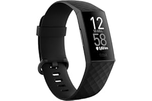 Bracelet d'Activité Fitbit Charge 4 pour La Santé et Le Sport avec Gps, Suivi de leNatation et Jusqu'à 7 Jours
