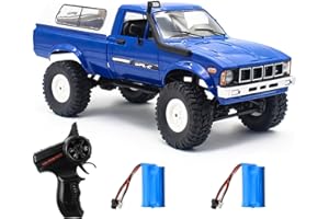 Mostop1:16 Ferngesteuertes Lastwagen, 4x4 Off-Road RC LKW, mit 2 Akkus & Tempo Lenkung Control Pickup Truck, Hobby Spielzeug RC Auto Geschenk für Kinder Erwachsene