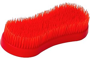 ‎START ENJOY THE RIDE START Flexibel Pferdebürste - MagicBrush - Leichte, biegsame Kunststoffbürste für effektive Fellpflege & Schmutzentfernung bei Pferd (Rot)