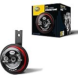 HELLA Horn - STYLE HORN S90 - 12V - 111dB(A) - Frequenzbereich: 415Hz - Hochton - elektrisch - Gehäusefarbe: rot/schwarz - Fl