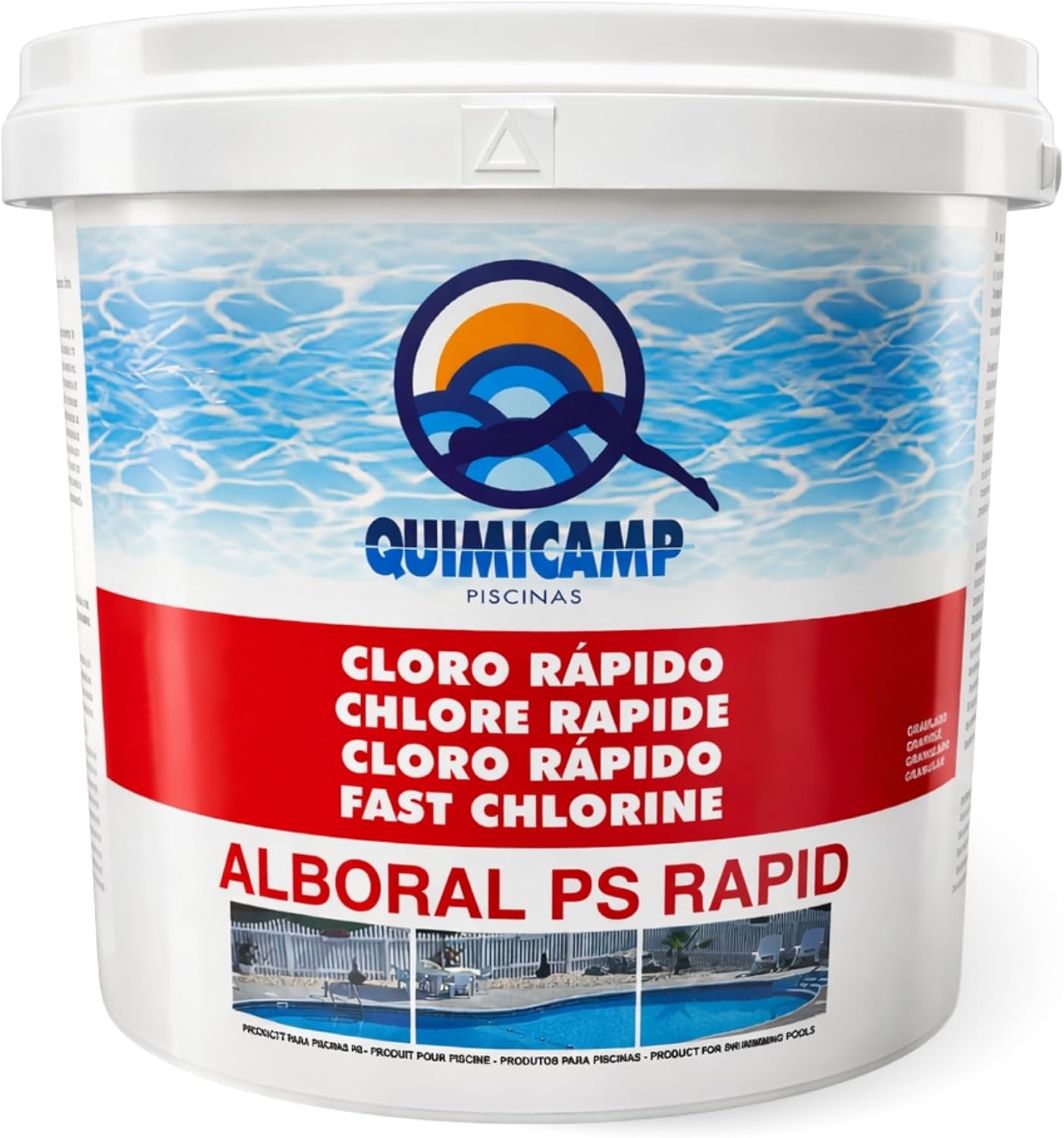 Cloro Choque Accion Rapida, Recuperador Agua Piscina deteriorada, Tratamiento Inicial de la Piscina, Fabricado en España, Forma del Producto Granular, Contiene 5 Kg