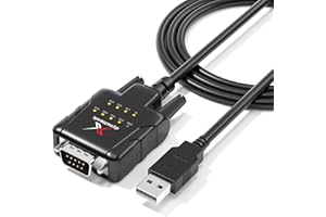 dynattenik Adattatore USB-Seriale con Protezione ESD e 9 LED di Stato – Compatibile Windows 11, macOS 15 – Per Tecnici, Ingegneri e Professionisti IT (Chip FTDI, DeStatiX A9)