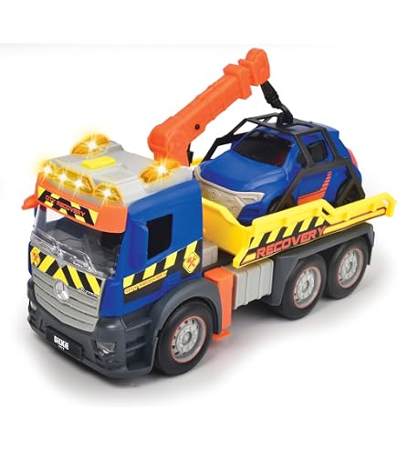 Dickie Toys Unimog U530 Fire Rescue - Camion Pompieri 50 Cm Con Acqua, Verricello, Droni E Suoni - Giocattolo Per Bambini 3+ Anni