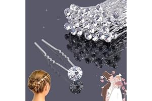 XCOZU 30 Forcine per Capelli per Matrimonio, Accessori in Argento con Strass, da Sposa, per Donne e Ragazze Damigelle d'onore e Balli