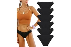 FINETOO 6 Pezzi Slip Senza Cuciture Donna Pantaloni a Vita Bassa Mutande Invisibili Biancheria Intima Sexy Biancheria Intima Comoda Mutandine Bikini Confezione Multipla