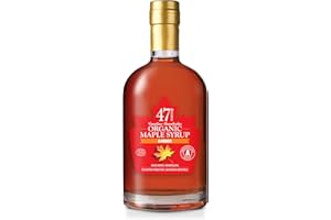 47° North Single Source Organic Maple Syrup Grade A Amber Rich in Whiskey Bottle 375ml