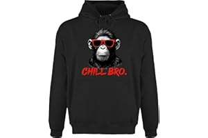 Shirtracer - Hoodie Herren Pullover - Chill Bro Cooler AFFE Geschenk Statement lustig I Junge Männer I Zocker Sprüche Teenager Geschenk Gamer I Coole Sprüche Zocken
