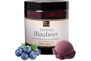 EIS PERFECTO Blaubeer Eispaste Aroma Variegatos Eis Desserts Pralinen Zum Verfeinern von leckerem Eis Getränke Kuchen Kekse Tortencremes Eiscremes uvm. Inhalt 250 g