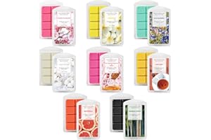 LASENTEUR Scented Wax Melts, Natural Soy Wax Cubes, Variety Candle Melts Pack, Highly Fragrant Air Freshener, Home Fragrance for Candle Wax Warmer Wax Melt Burners, 8 Set