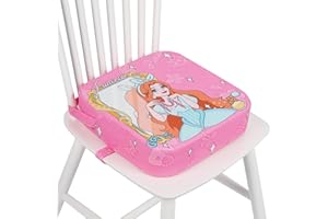 wooshwa Trona de Viaje, Alzador Elevador Silla para Niños Comer para Bebé Lavable con 2 Correas Ajustables y Base Antideslizante Asiento Elevador (Princesa)