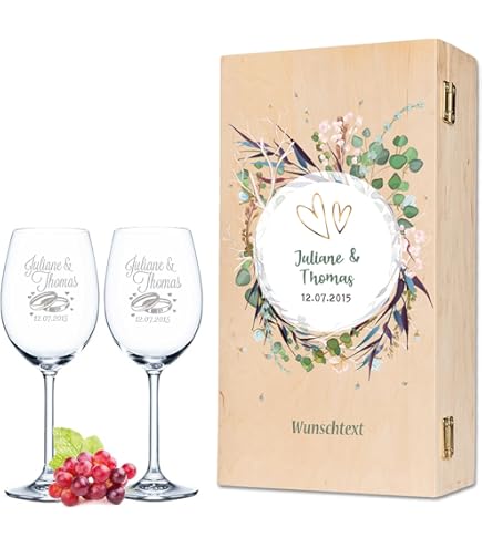 GRAVURZEILE Leonardo Copas De Vino, Diseño De Pareja De