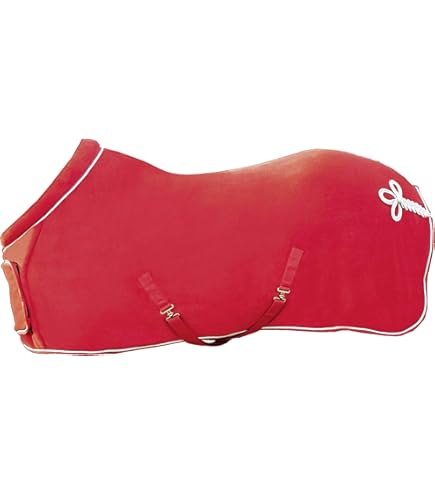 Rhinegold Coperta In Pile Per Cavalli - Leggera E Traspirante, Taglia 3/6, Colore Rosso - Foto 5
