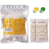 Wisedry 20 Gramm [12PACKS] Wiederaufladbare Silikagel beutel Kieselgel Trockenmittel packs Orange bis Grün, mit indikator für