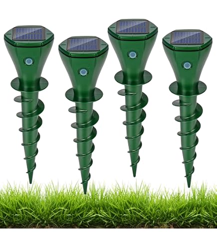 Solar Maulwurfschreck 6 Stück – Ultraschall-Vertreiber Gegen Maulwürfe & Wühlmäuse | Wasserdicht, 7.600 Sq Ft Reichweite, IP65